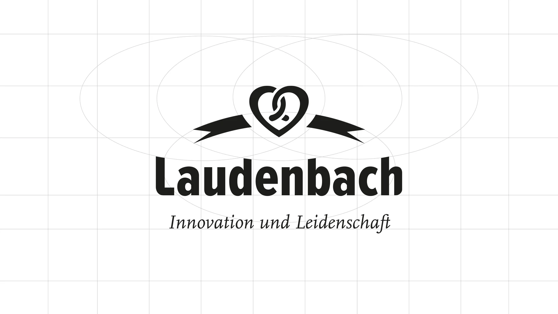 Aufbau und Konstruktionslinien des Logos der Bäckerei Laudenbach