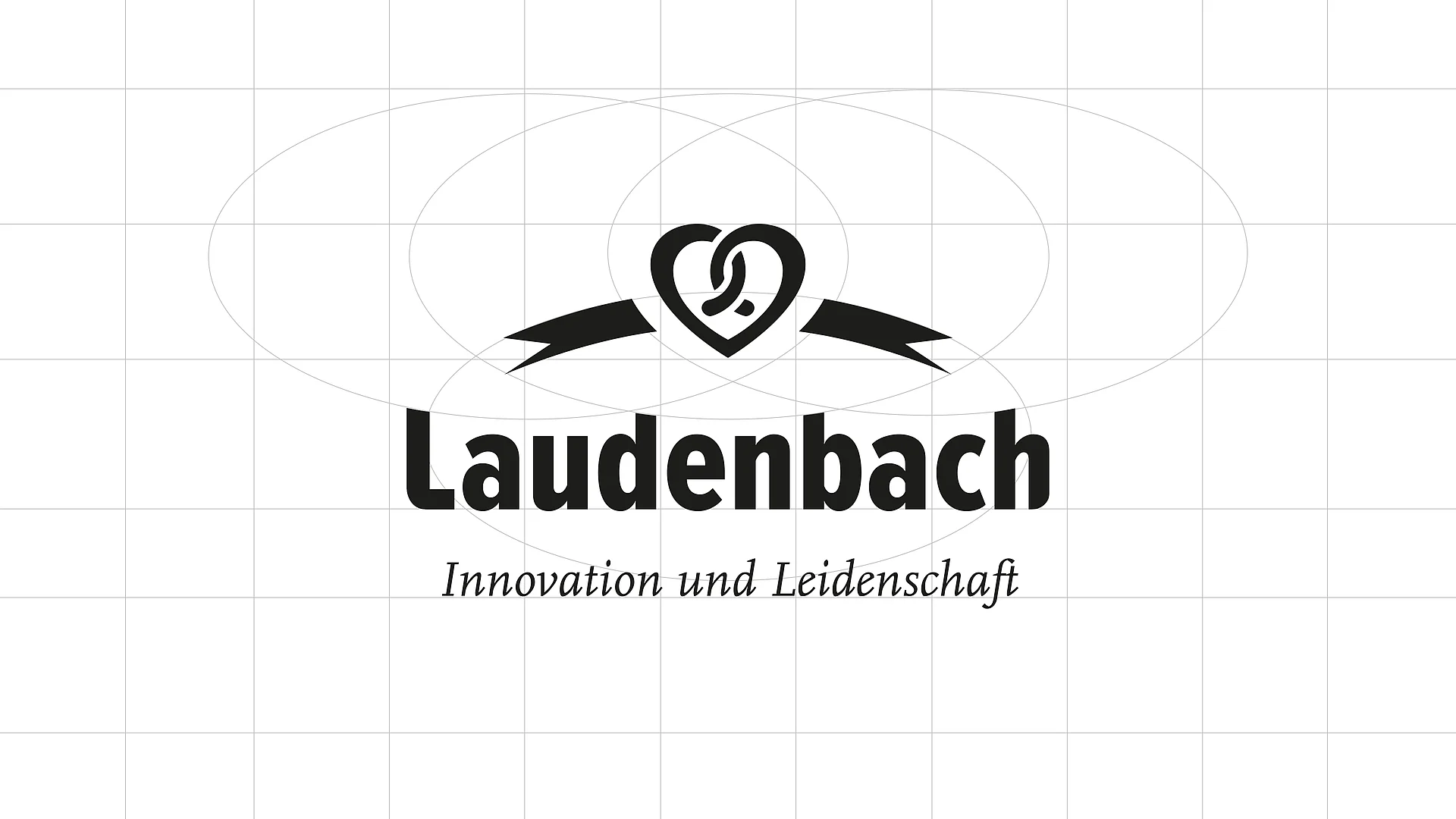 Aufbau und Konstruktionslinien des Logos der Bäckerei Laudenbach