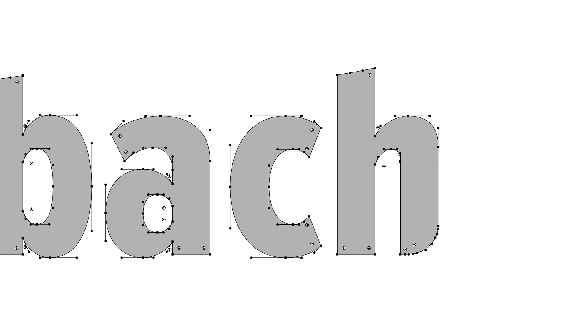 Typografische Konstruktionslinien im Logo der Bäckerei Laudenbach