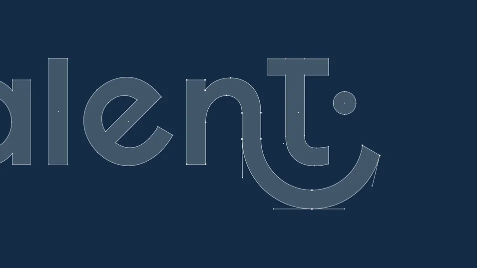Detaillierte Vektoransicht des Valentcura-Logos mit klar erkennbaren Pfaden und Ankerpunkten